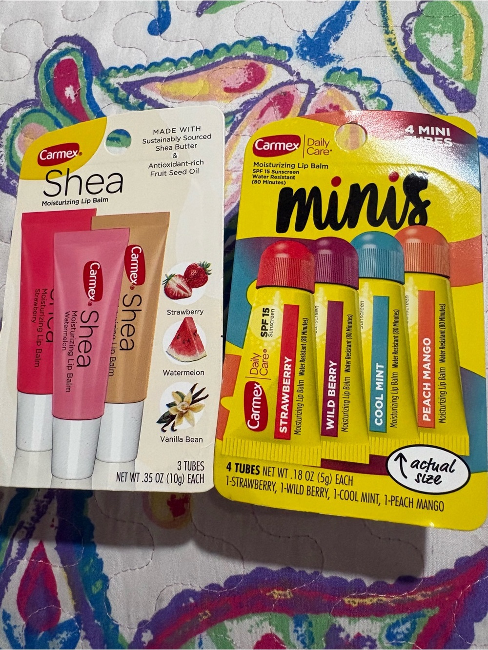 Shea & Daily Care Lip Balm Pack - Pink, Tan, Red, Purple, Blue, Orange